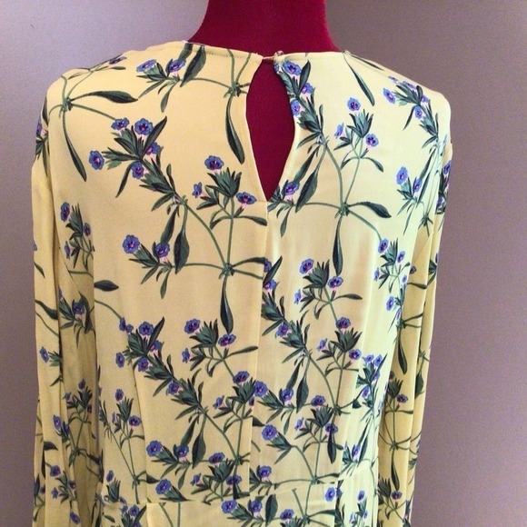 NWT H&M Yellow Floral Dress sz 12 - Picture 4 of 6